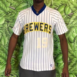 1980 Milwaukee brewers striped medalist sand knit